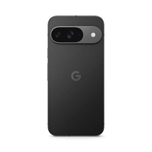 Imagen trasera del Google Pixel 9 mostrando sus cámaras y logo en color obsidiana