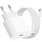 Cargador USB C de 20W con cable Lighting para iPhone