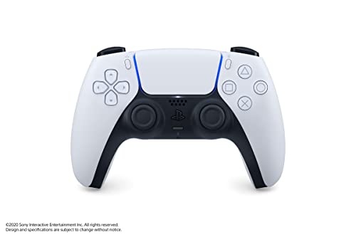 Vista superior del mando inalámbrico DualSense de Playstation 5, mostrando su diseño y botones icónicos.