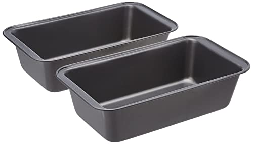 Moldes rectangulares para pan de acero al carbono, pack de 2, perfectos para hornear.