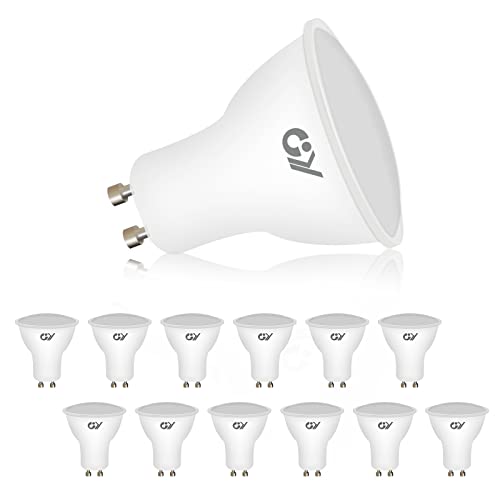 Paquete de 12 bombillas LED GU10 GY de bajo consumo, 8W cada una
