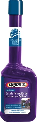 Botella de Wynn's Aditivo Anticristalizante para AdBlue que evita la formación de cristales en el sistema SCR.