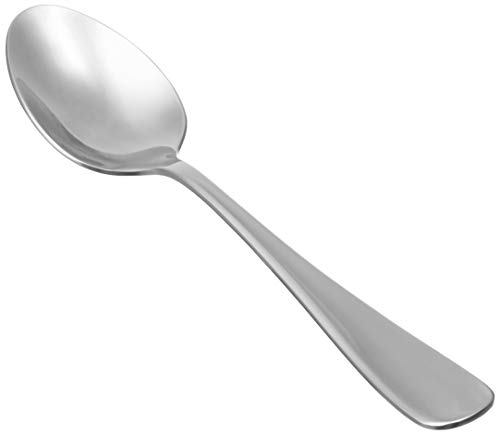 Cuchara de sopa de acero inoxidable con diseño elegante y borde redondeado para una mejor sujeción
