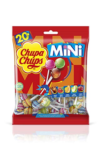 Bolsa de 20 caramelos Chupa Chups Mini de sabores surtidos con palo, ideal para compartir y disfrutar