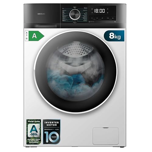 Lavadora Cecotec Bolero Dresscode 8500 Inverter de carga frontal con capacidad de 8 kg y clasificación energética A.