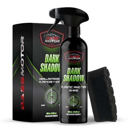 Abrillantador plásticos y gomas Dark Shadow de Bass Motor con esponja premium incluida