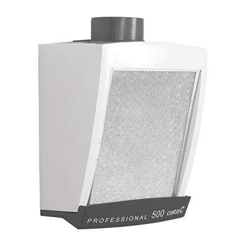 Extractor de cocina Cata Professional 500, diseño elegante de acero inoxidable en vista lateral