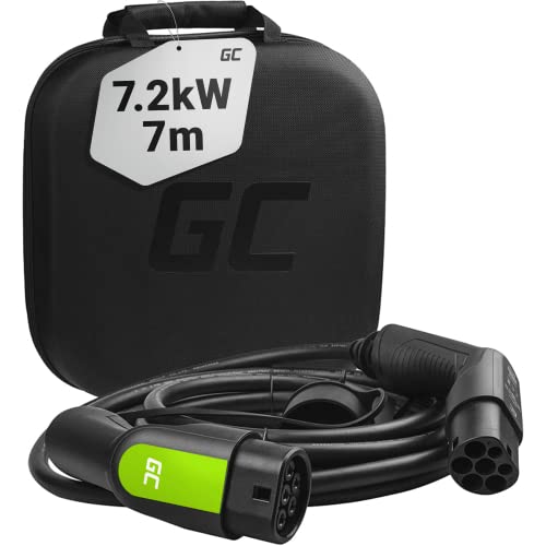 Cable de carga EV Green Cell de 7.2kW y 7 metros incluido en maletín de transporte
