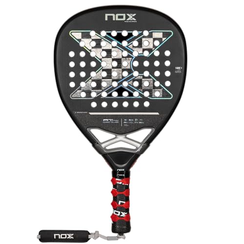 Pala de padel NOX AT Genius Attack 18k vista frontal con diseño moderno