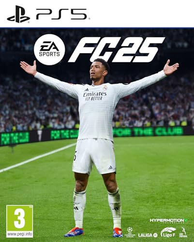 Portada de EA SPORTS FC 25 para PS5 mostrando a un jugador celebrando en el campo