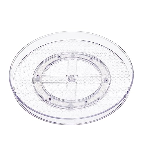Bandeja giratoria transparente sin BPA, diseñada para el almacenamiento eficiente en la cocina