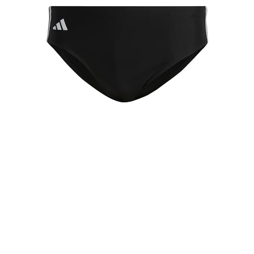 Bañador clásico negro de adidas con logo en la parte frontal visto desde adelante