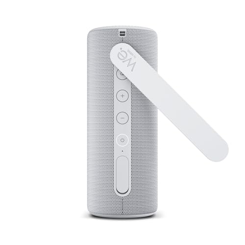 Altavoz Bluetooth Loewe We. HEAR 2 Cool Grey mostrando los controles en el lado