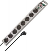 Regleta de enchufes Brennenstuhl Super Solid con 8 tomas y cable de 2,5m, ideal para hogar y oficina