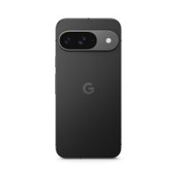 Imagen trasera del Google Pixel 9 mostrando sus cámaras y logo en color obsidiana
