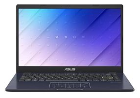 Asus E410MA-EK007WS portátil de 14 pulgadas con pantalla Full HD encendida, diseño elegante y moderno en color azul