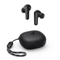 Auriculares Soundcore P20i inalámbricos Bluetooth junto a su estuche de carga, con diseño elegante y compacto