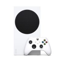 Imagen de la consola Xbox Series S en color blanco junto con su controlador inalámbrico