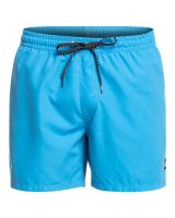 Short de natación Quiksilver en color azul, vista frontal con cordón de ajuste