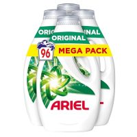 Ariel detergente líquido mega pack de 96 lavados, envase con diseño atractivo y eficiente