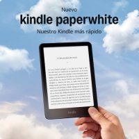 Nuevo Kindle Paperwhite en un entorno con nubes, mostrando su diseño y pantalla