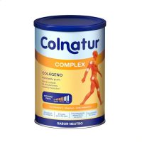 Bote frontal de Colnatur Complex, colágeno en polvo con vitamina C, magnesio y ácido hialurónico, sabor neutro
