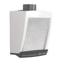 Extractor de cocina Cata Professional 500, diseño elegante de acero inoxidable en vista lateral