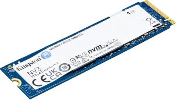 Unidad de estado sólido Kingston NV3 NVMe PCIe 4.0 de 1TB en vista lateral