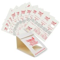 Trampas adhesivas Catchmaster 100i desplegadas que muestran la cantidad de trampas en un solo paquete