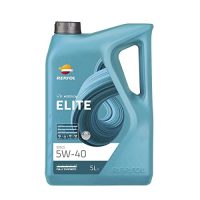 Envase de aceite lubricante sintético Repsol ELITE 50501 5W-40 de 5 litros