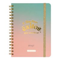 Portada de la agenda escolar Mr. Wonderful 2024-25 con diseño gradient y frase motivacional 'Muchos éxitos que celebrar'