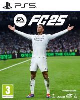 Portada de EA SPORTS FC 25 para PS5 mostrando a un jugador celebrando en el campo