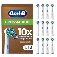 Pack de 12 cabezales Oral-B Pro CrossAction para cepillos eléctricos, 10x más limpieza que el cabezal más vendido en Europa