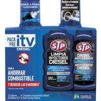 Pack pre ITV diésel de STP que incluye limpiadores de inyectores y antihumos, ayuda a ahorrar combustible y reducir emisiones