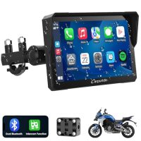 Pantalla táctil Carpuride W702 Pro de 7 pulgadas impermeable para motos con intercomunicador y conectividad dual Bluetooth