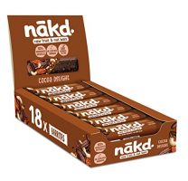 Caja de 18 barritas Nakd Cocoa Delight con diseño atractivo y presentación del producto